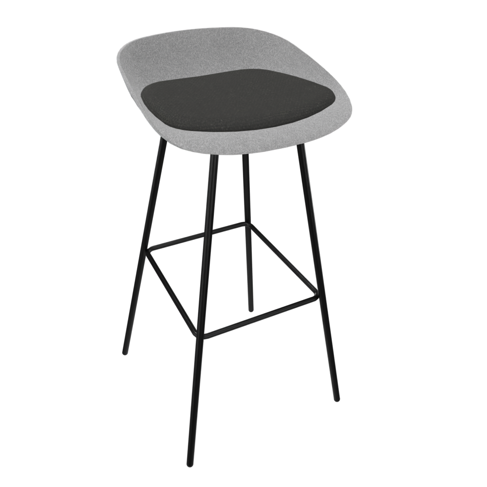 Light Grey Veeda Metal Stool