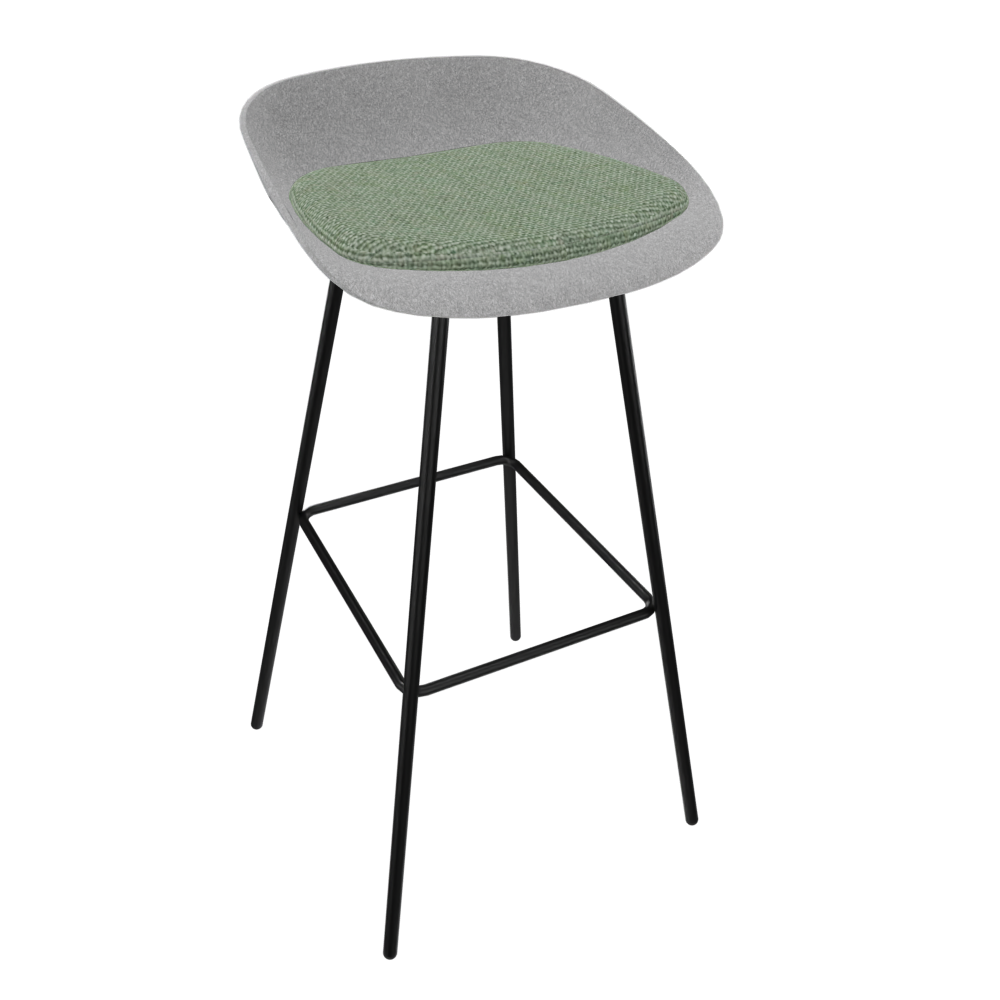 Light Grey Veeda Metal Stool