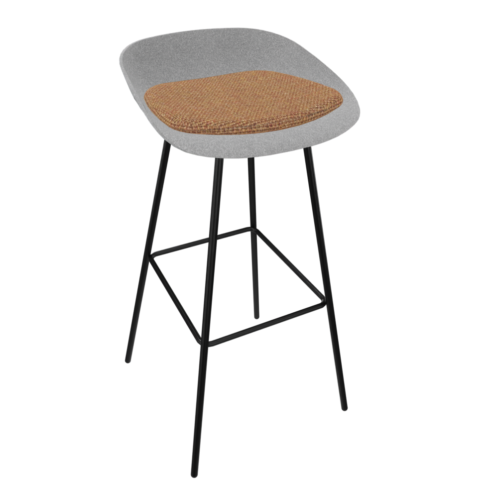 Light Grey Veeda Metal Stool