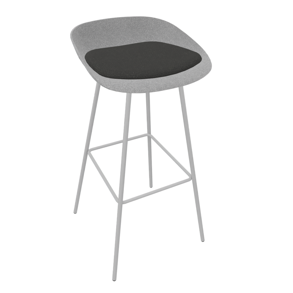 Light Grey Veeda Metal Stool