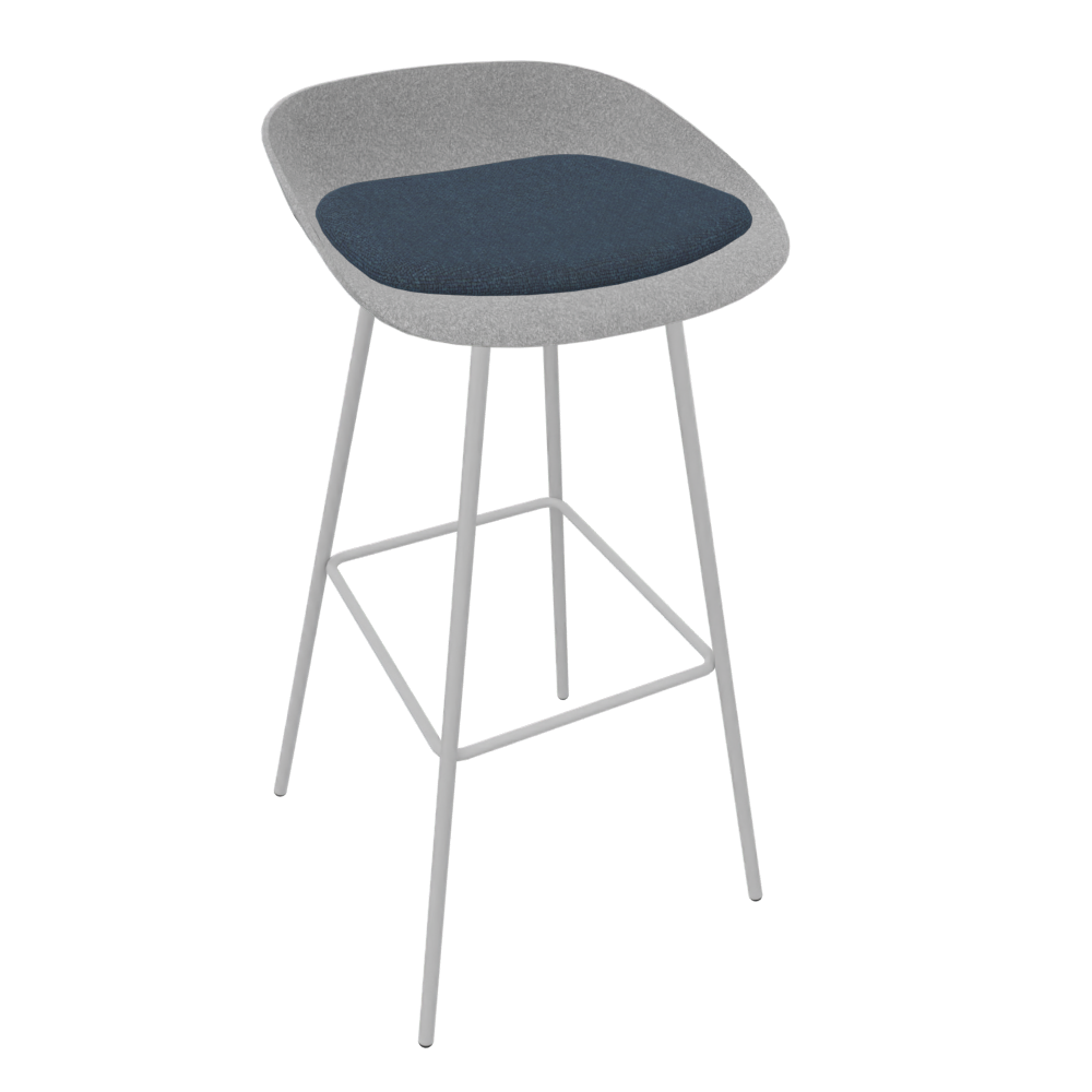 Light Grey Veeda Metal Stool