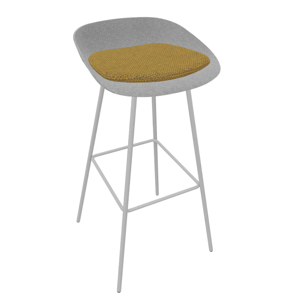 Light Grey Veeda Metal Stool