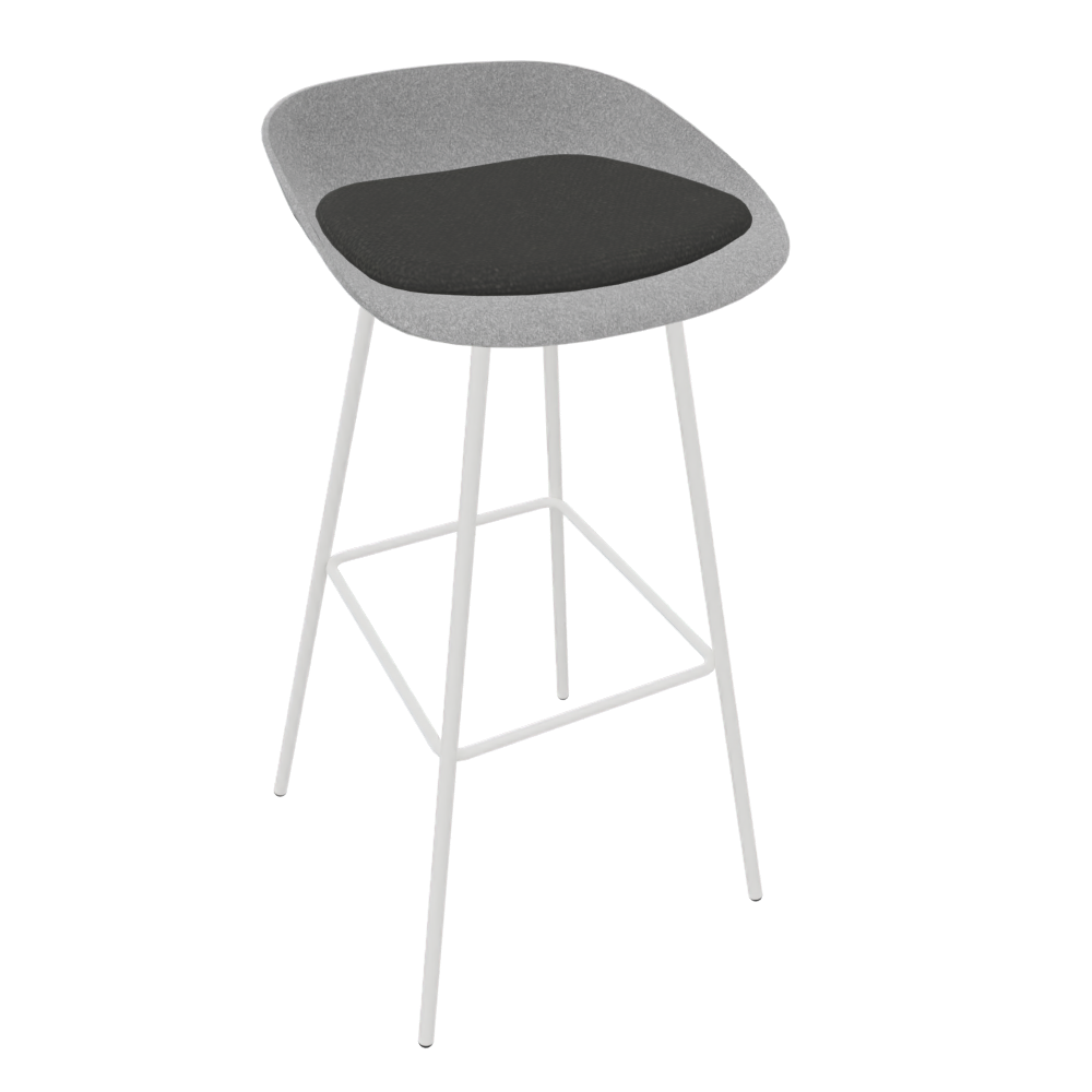 Light Grey Veeda Metal Stool