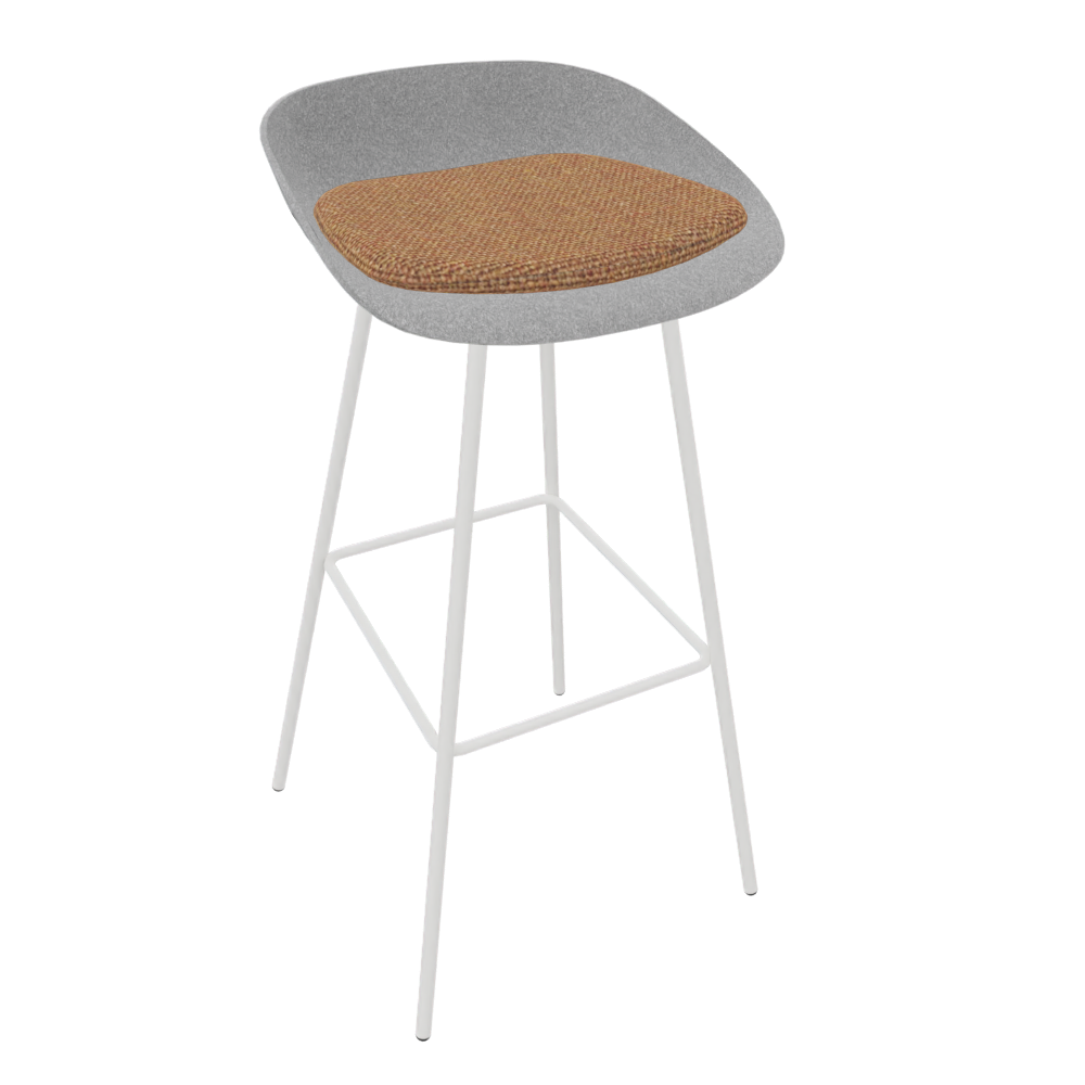 Light Grey Veeda Metal Stool