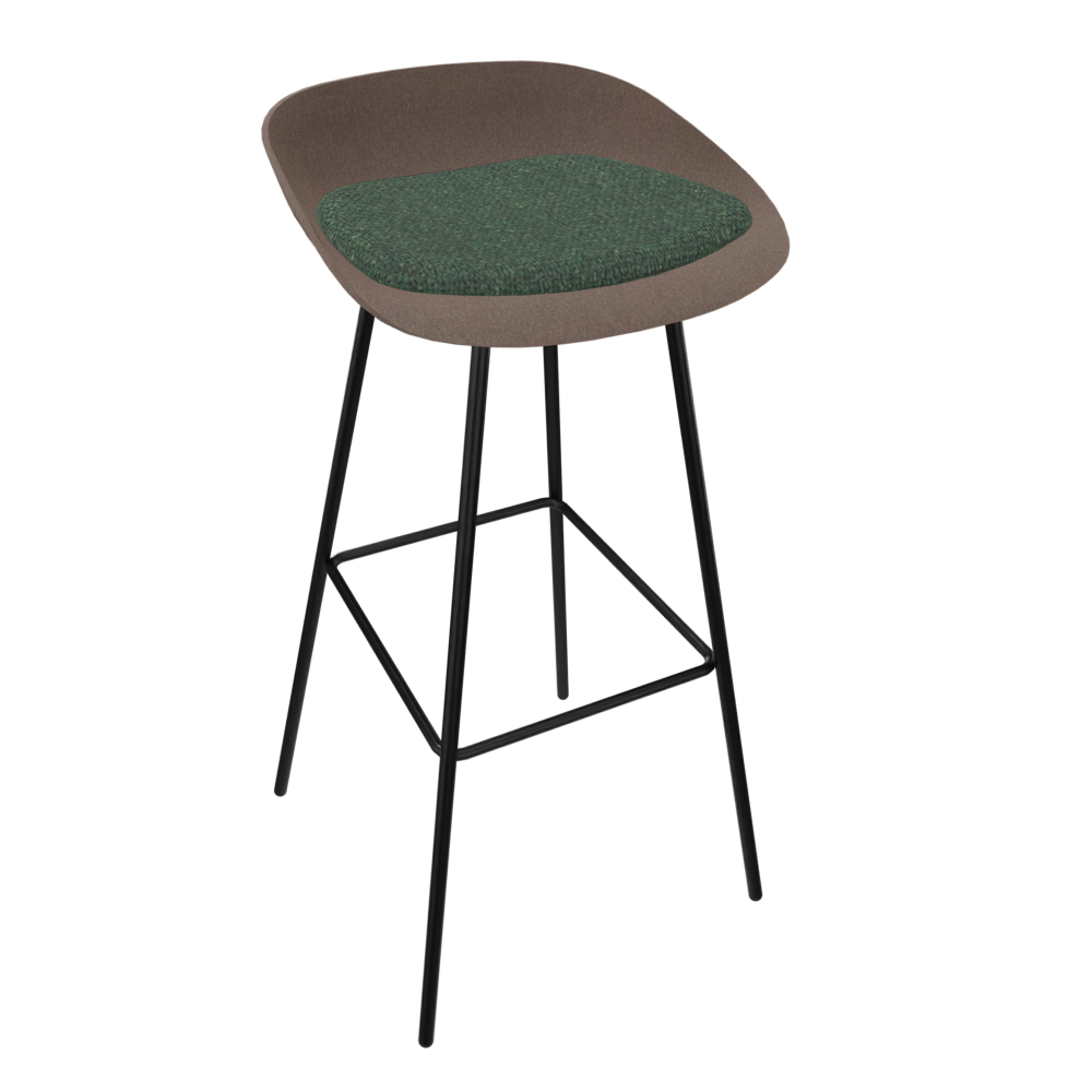 Pale Brown Veeda Metal Stool