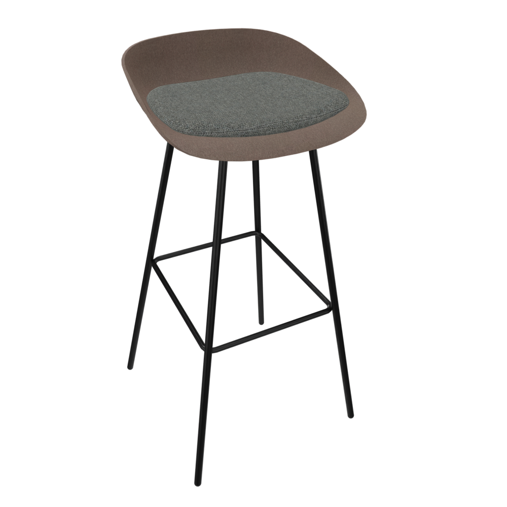 Pale Brown Veeda Metal Stool