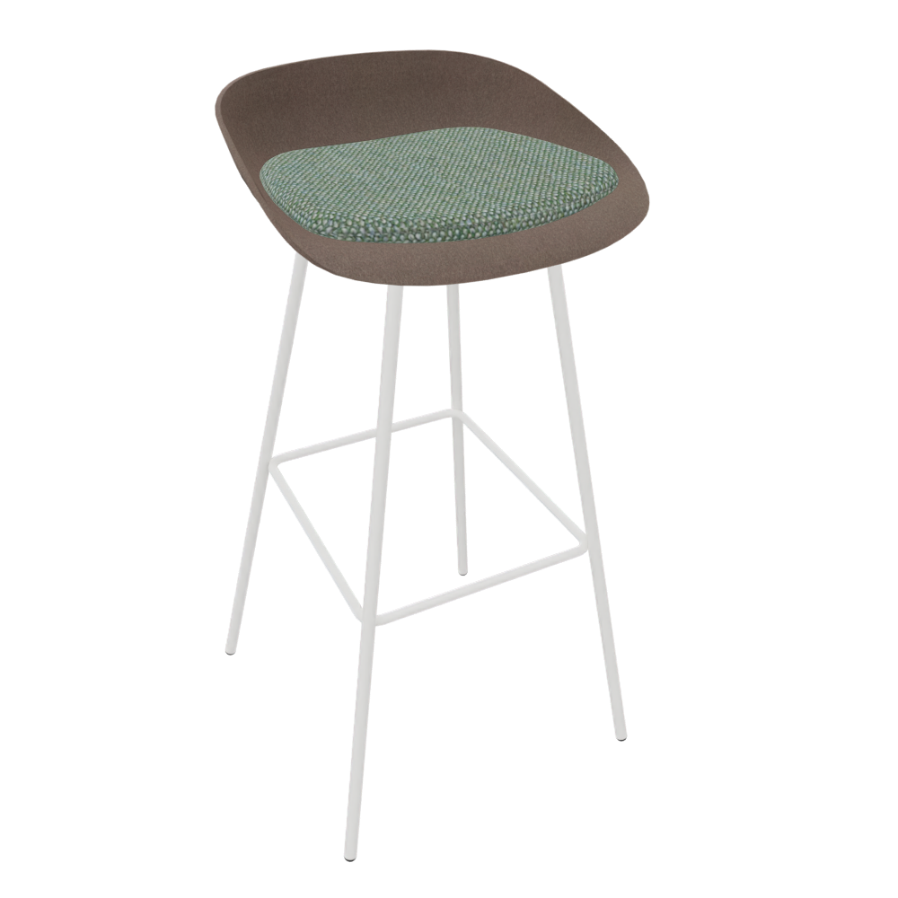 Pale Brown Veeda Metal Stool