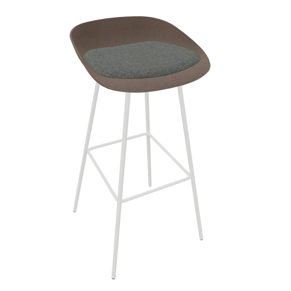 Pale Brown Veeda Metal Stool