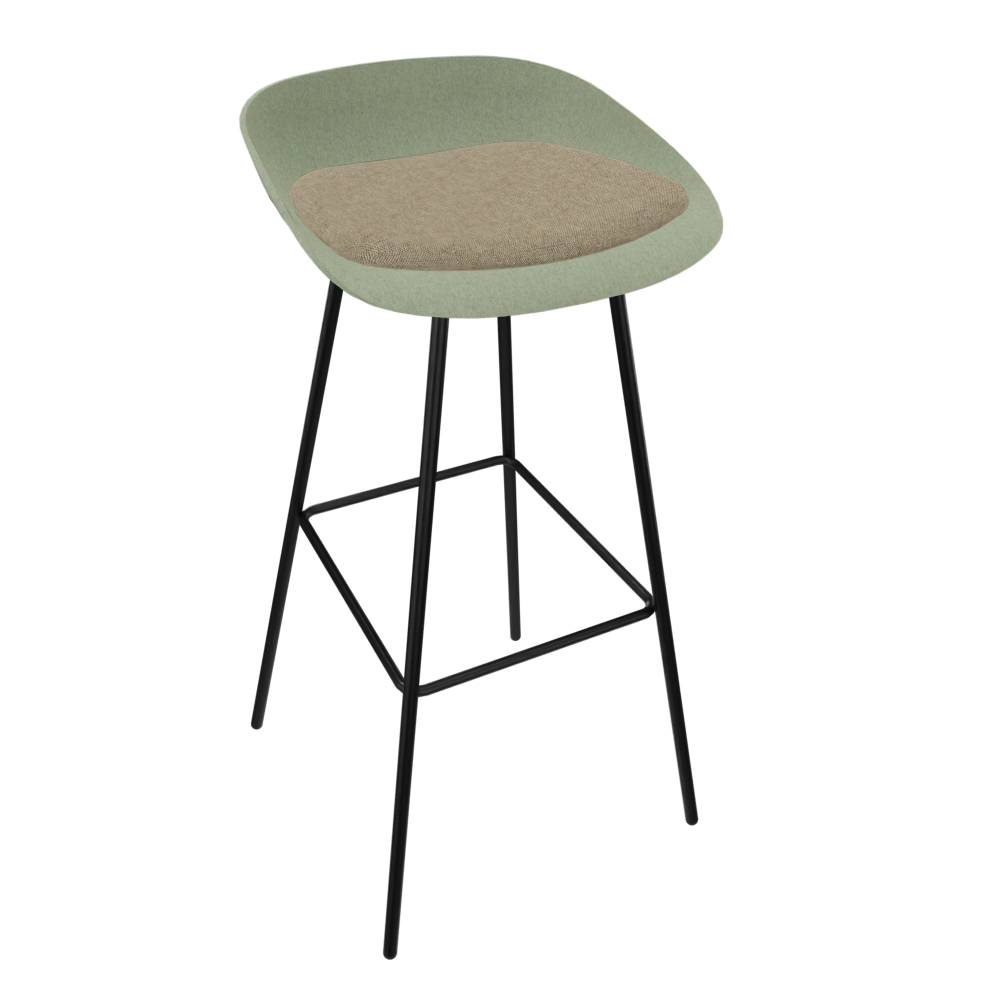 Pale Light Green Veeda Metal Stool