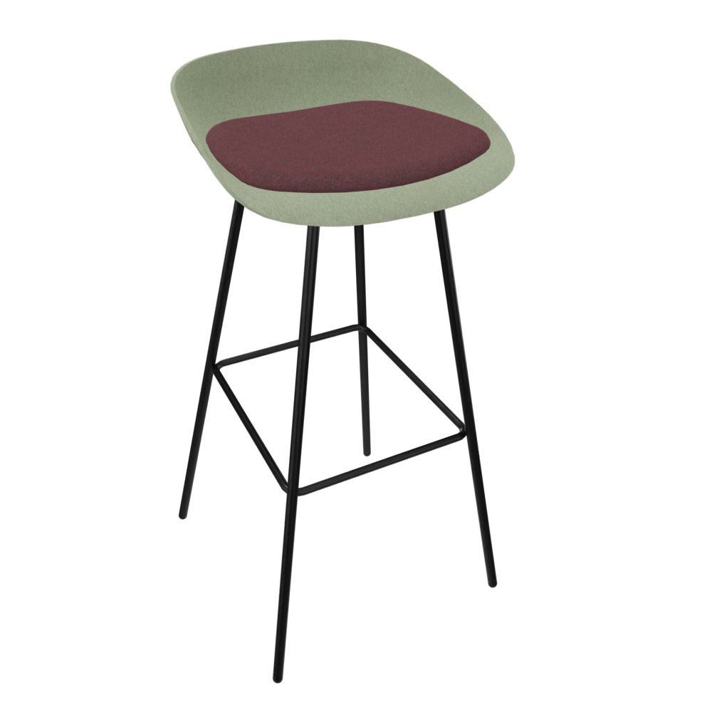 Pale Light Green Veeda Metal Stool