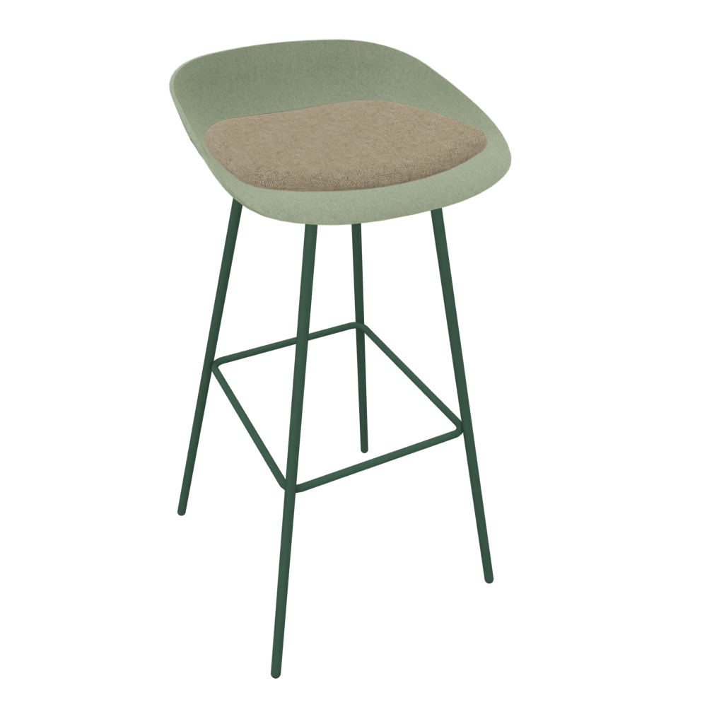 Pale Light Green Veeda Metal Stool