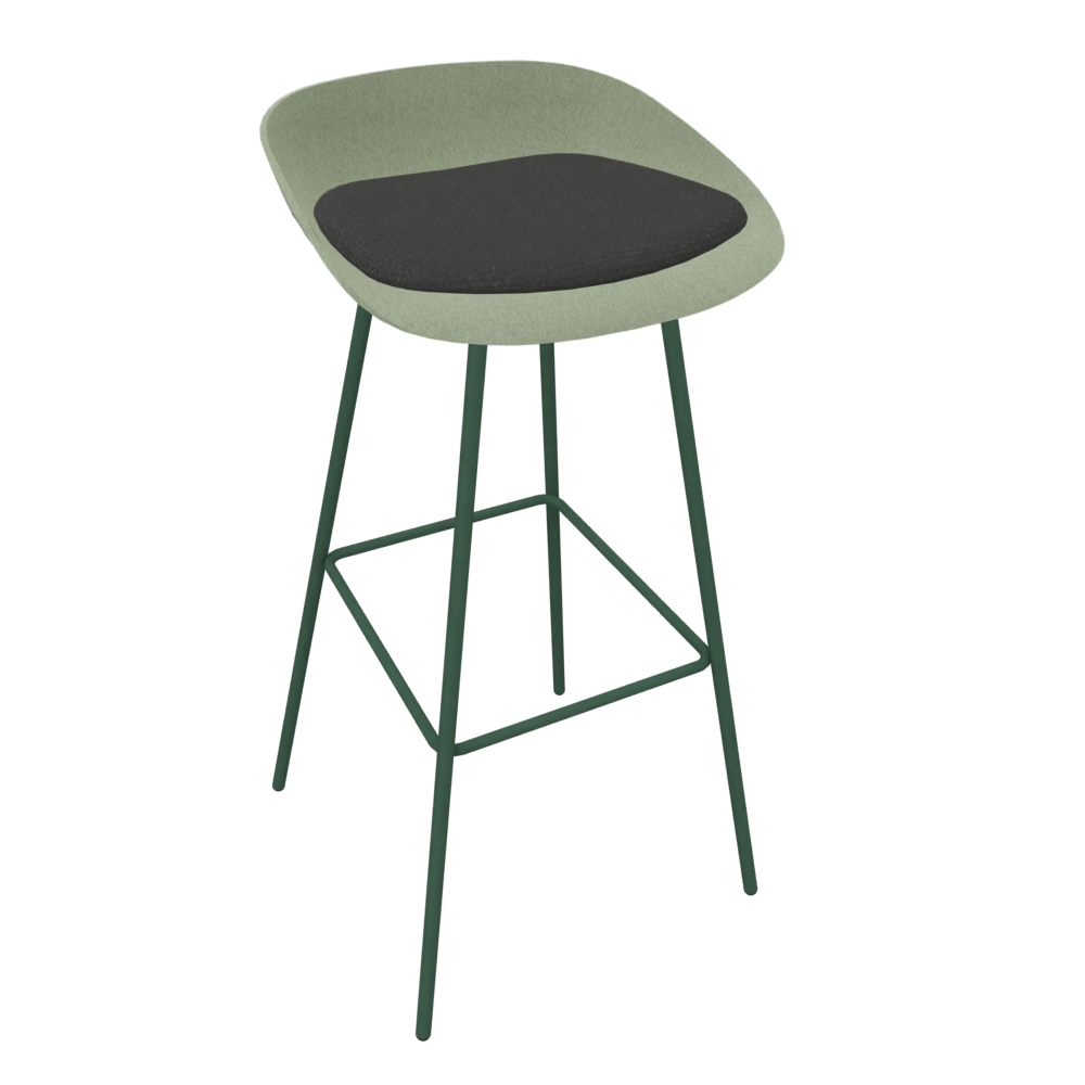 Pale Light Green Veeda Metal Stool