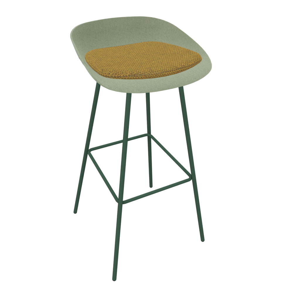 Pale Light Green Veeda Metal Stool