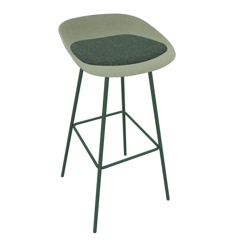 Pale Light Green Veeda Metal Stool