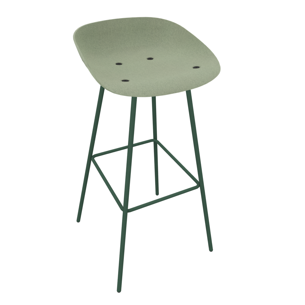 Pale Light Green Veeda Metal Stool