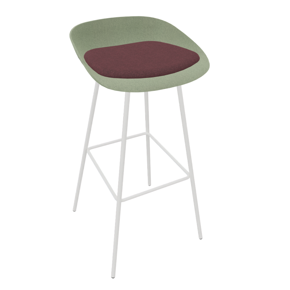 Pale Light Green Veeda Metal Stool