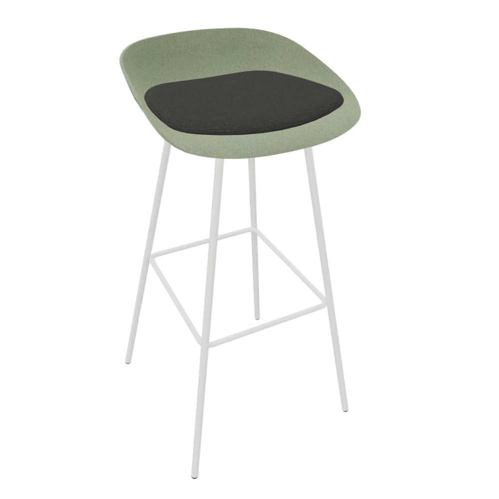 Pale Light Green Veeda Metal Stool