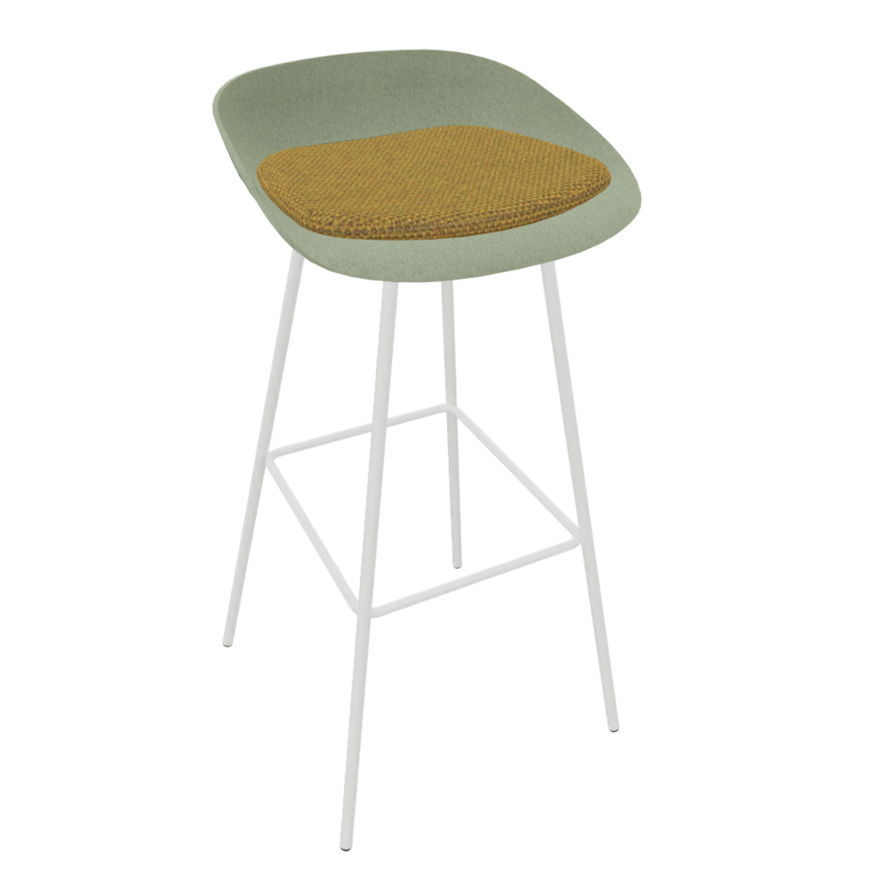 Pale Light Green Veeda Metal Stool