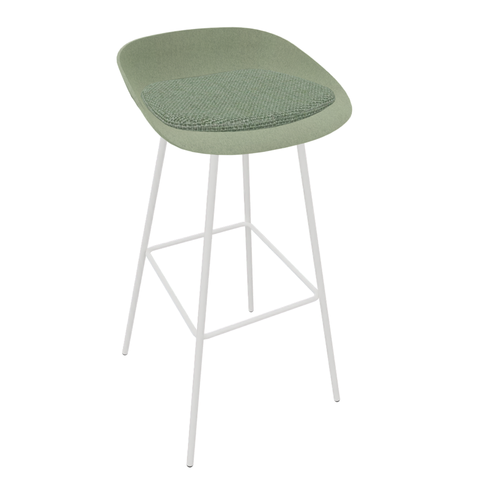 Pale Light Green Veeda Metal Stool