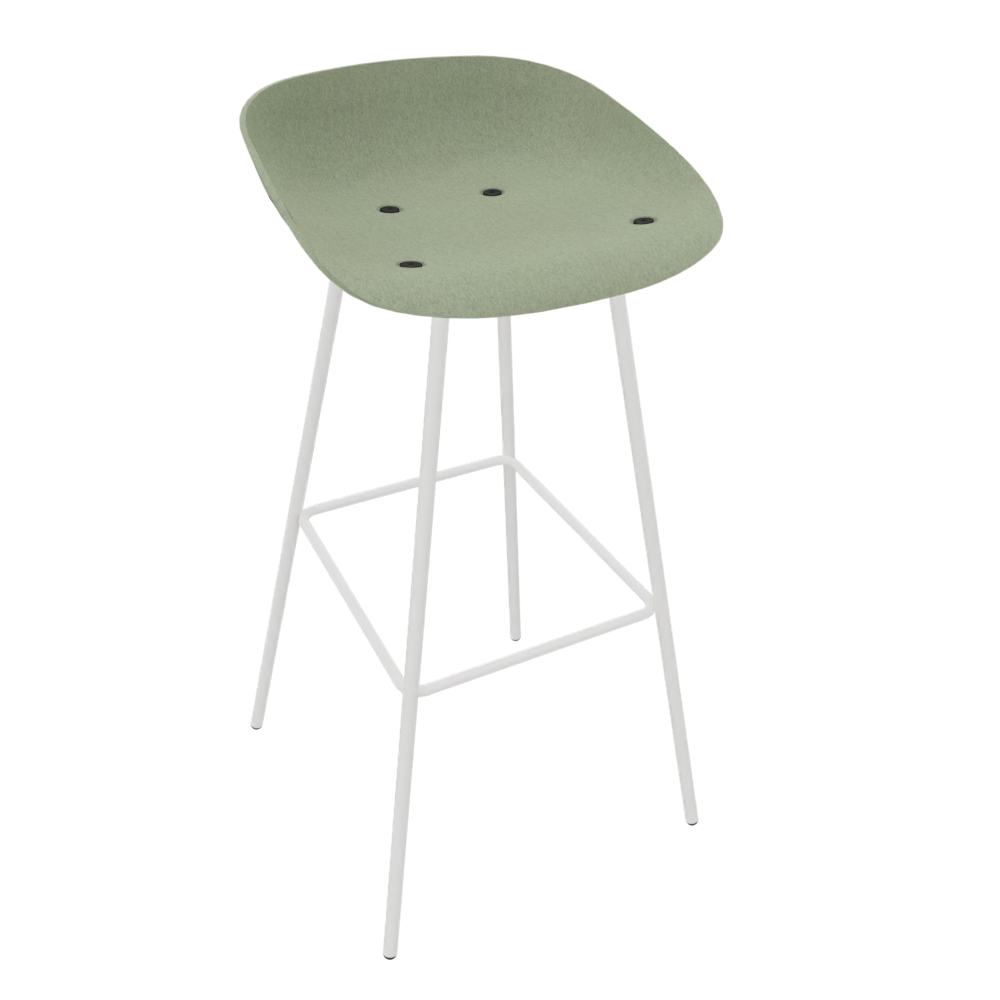 Pale Light Green Veeda Metal Stool