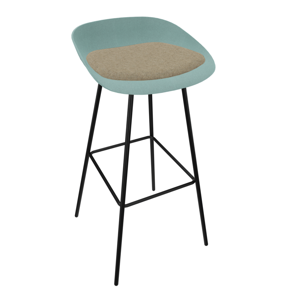 Pastel Turquoise Veeda Metal Stool