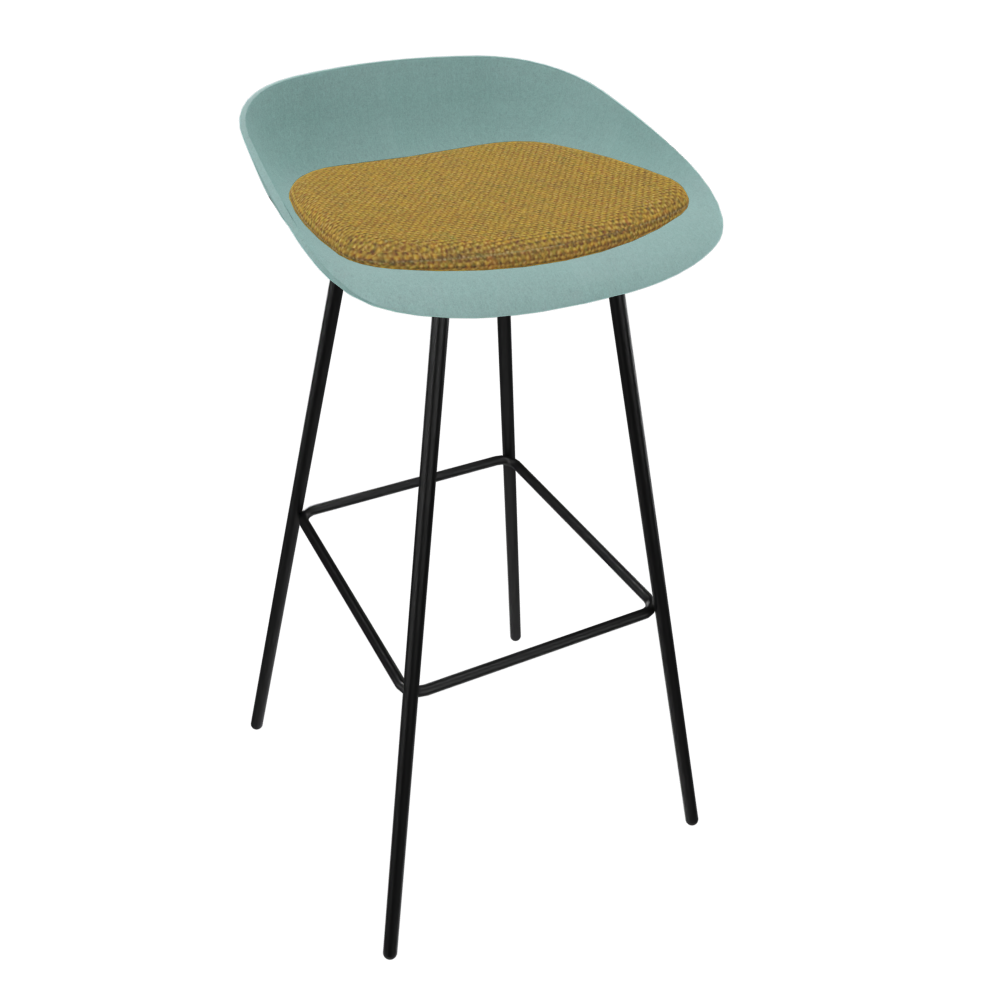 Pastel Turquoise Veeda Metal Stool