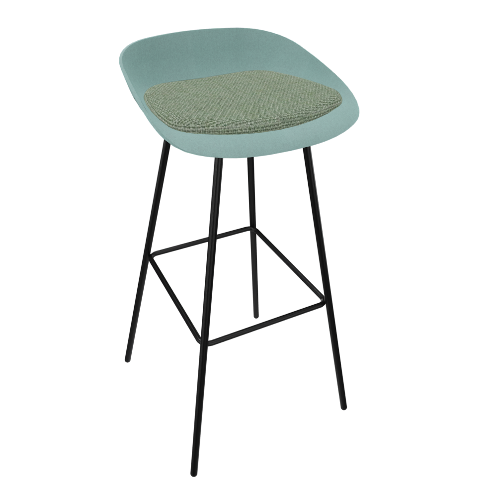 Pastel Turquoise Veeda Metal Stool