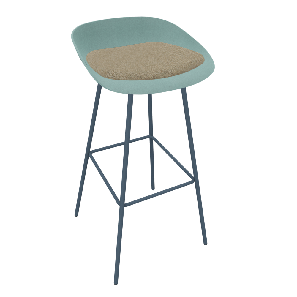 Pastel Turquoise Veeda Metal Stool