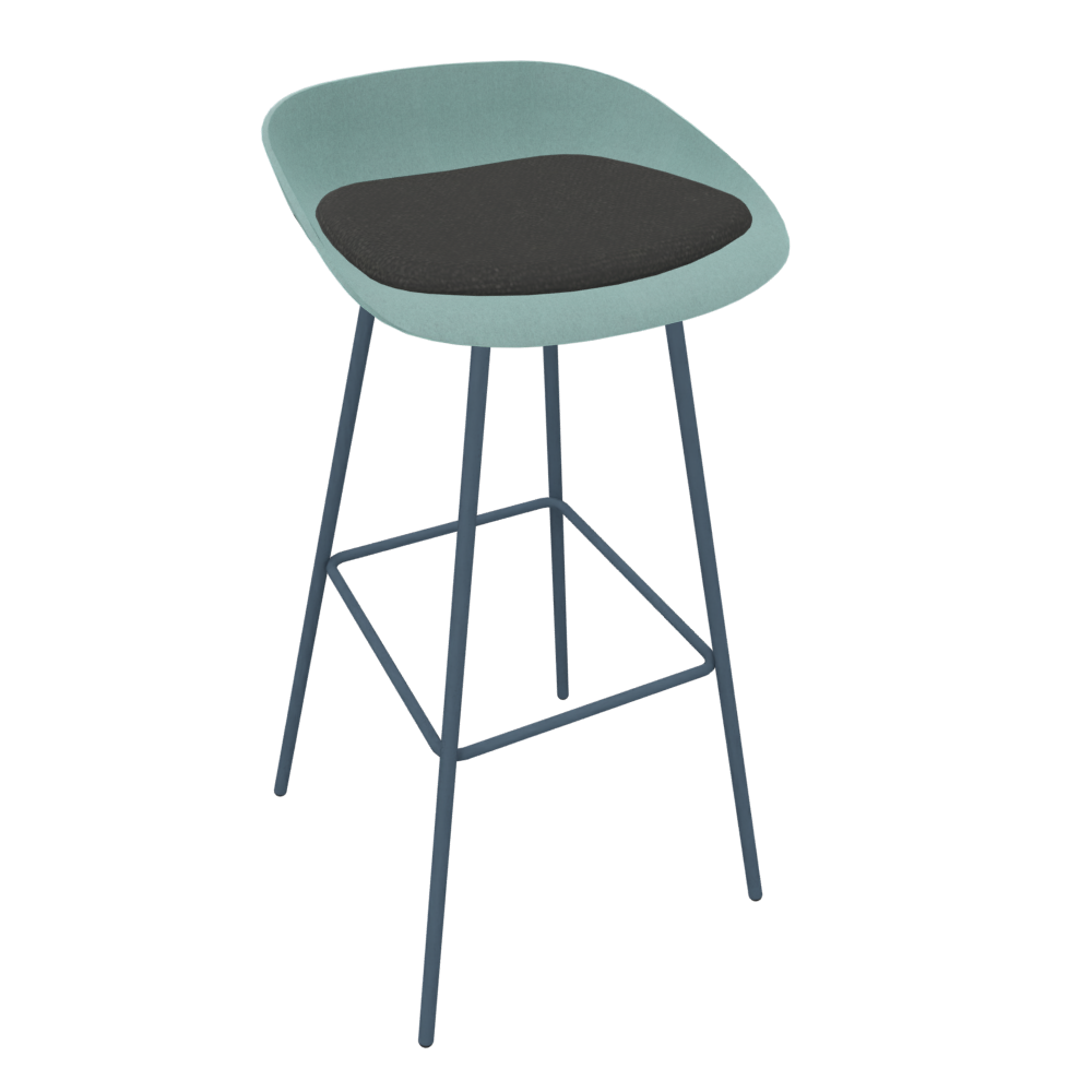 Pastel Turquoise Veeda Metal Stool