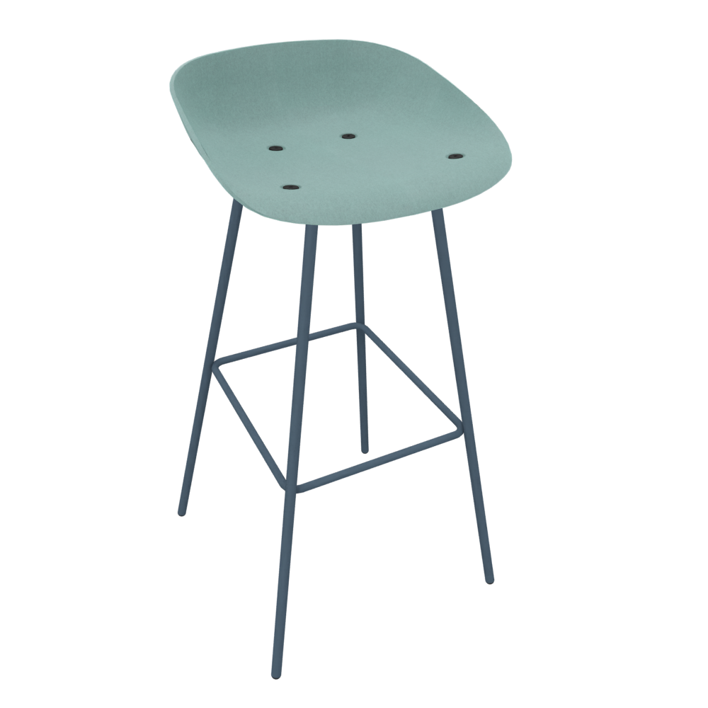 Pastel Turquoise Veeda Metal Stool