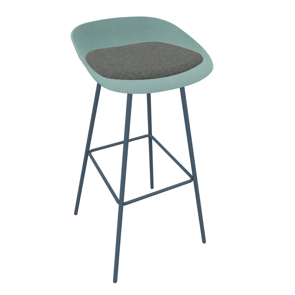 Pastel Turquoise Veeda Metal Stool