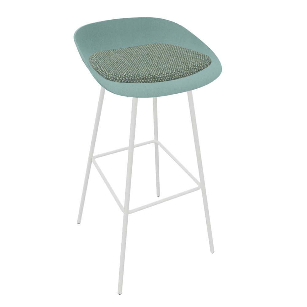 Pastel Turquoise Veeda Metal Stool