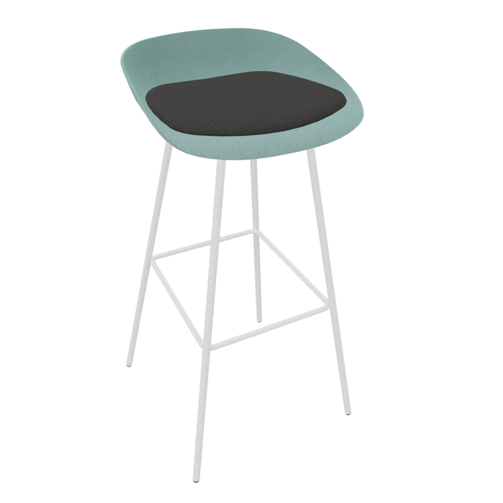 Pastel Turquoise Veeda Metal Stool