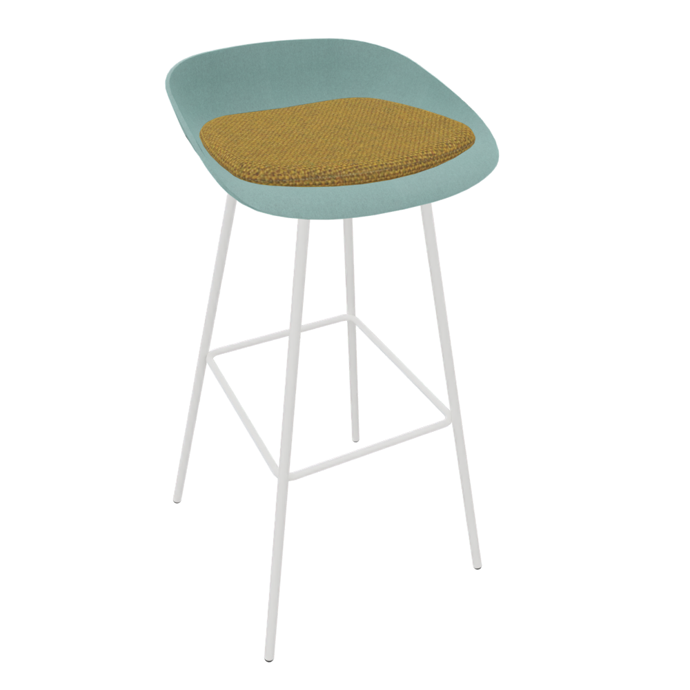 Pastel Turquoise Veeda Metal Stool