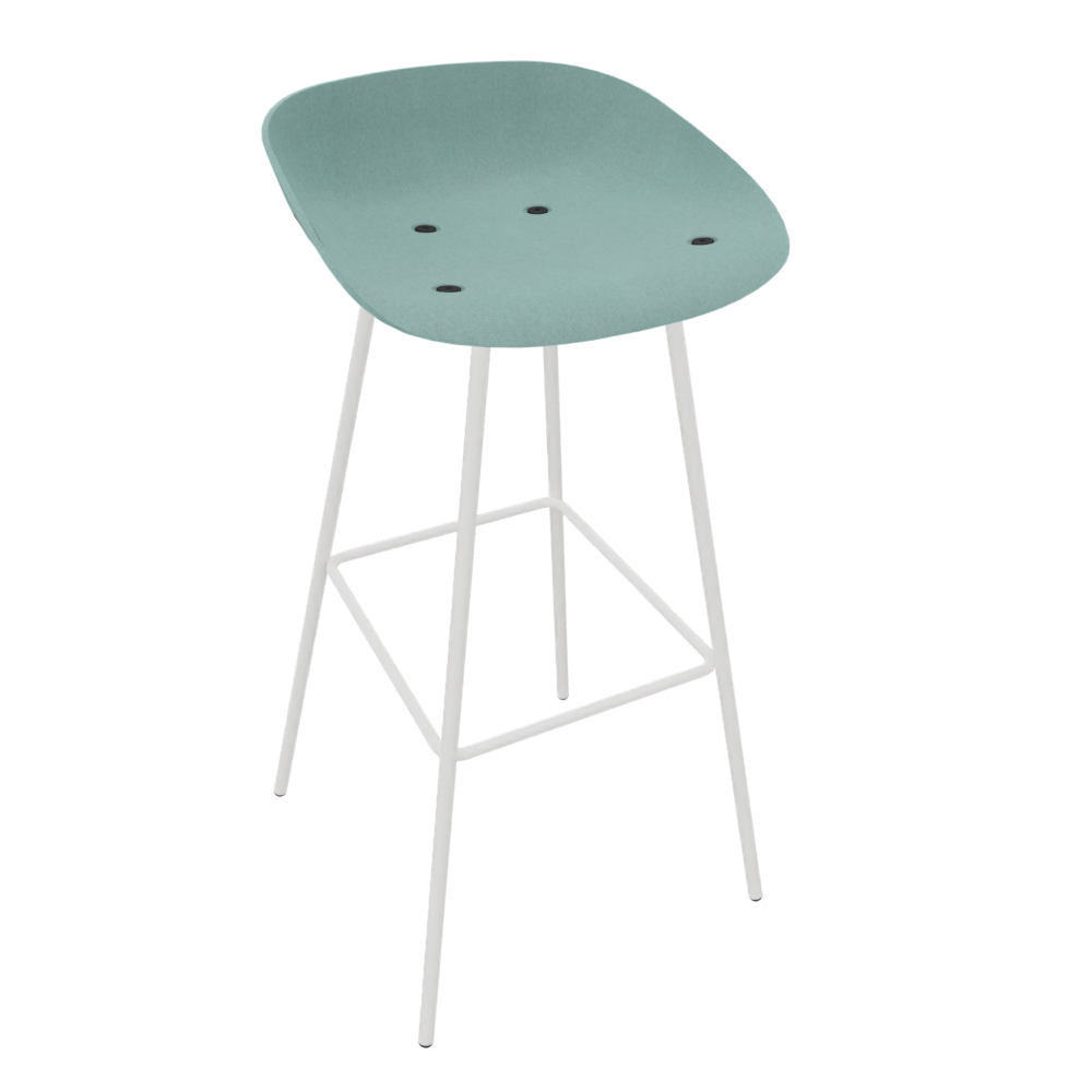 Pastel Turquoise Veeda Metal Stool