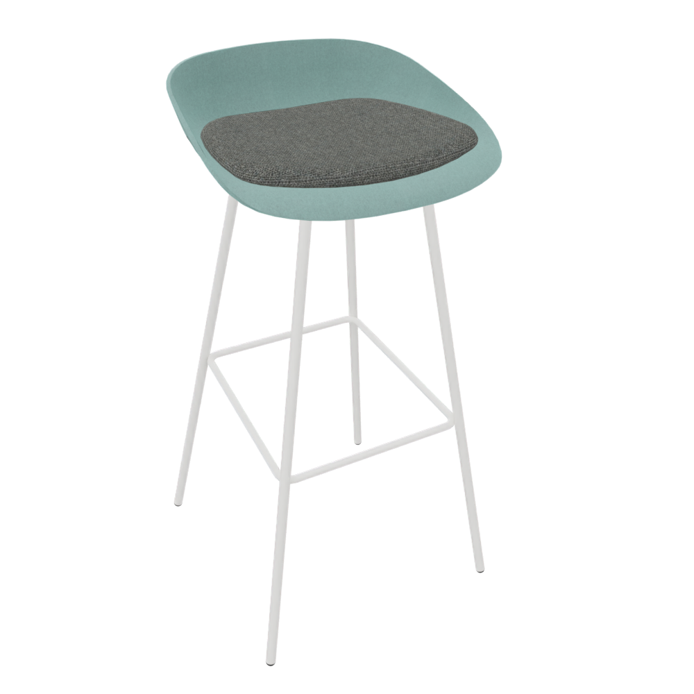 Pastel Turquoise Veeda Metal Stool