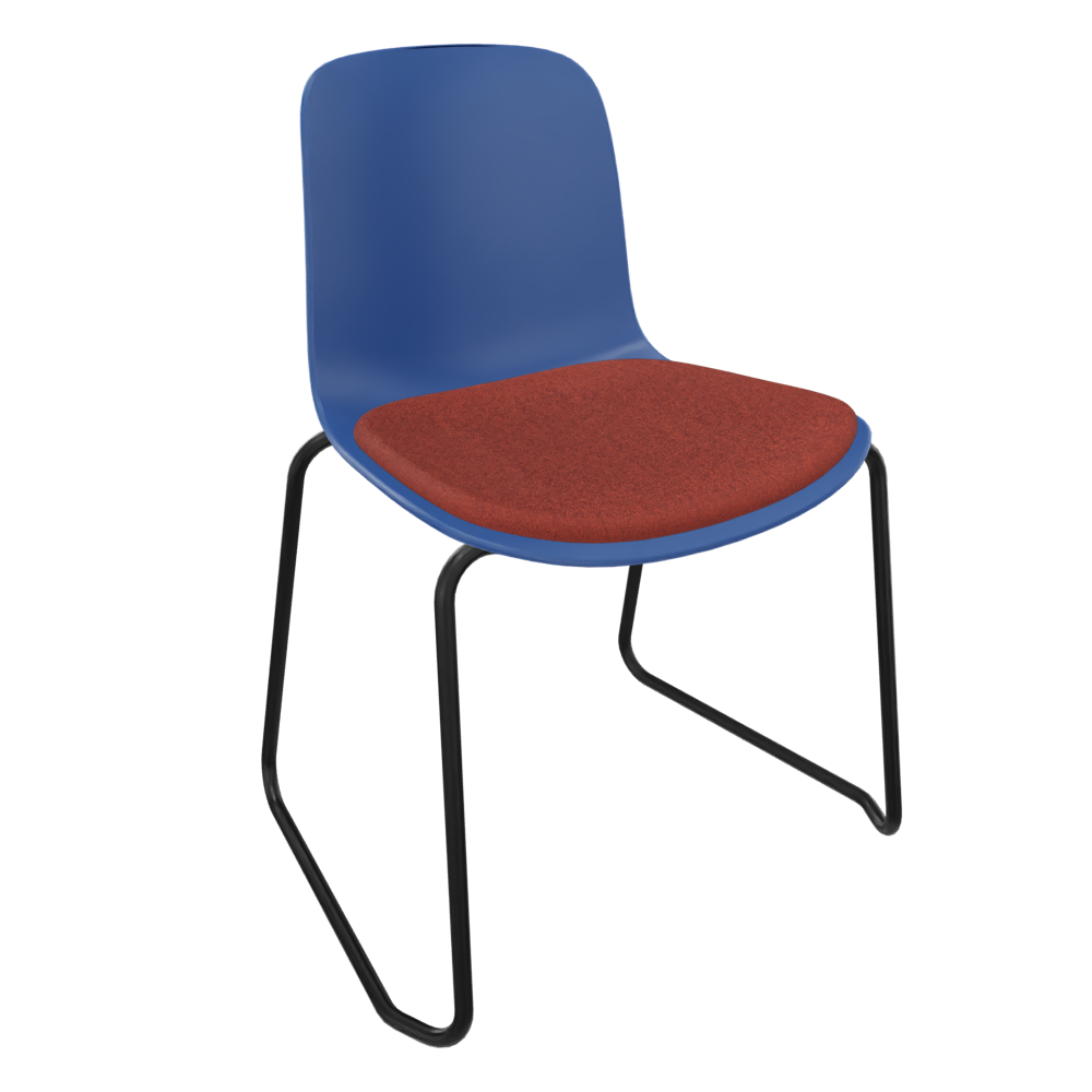 Violet Blue Fluxee Sled Base Chair