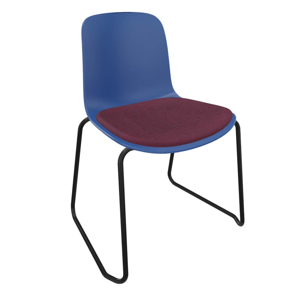 Violet Blue Fluxee Sled Base Chair