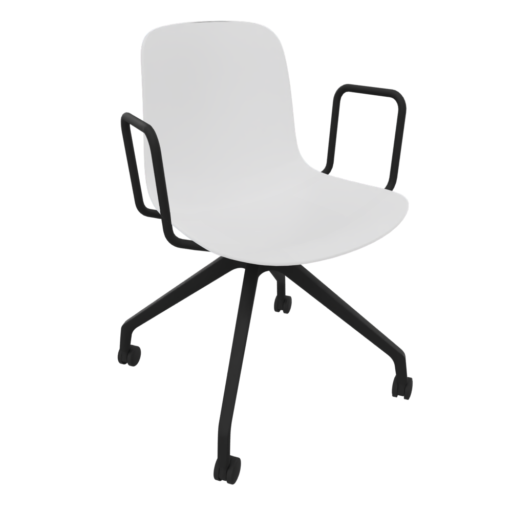 White Fluxee Task Armchair