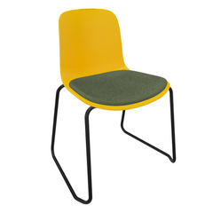 Yellow Fluxee Sled Base Chair