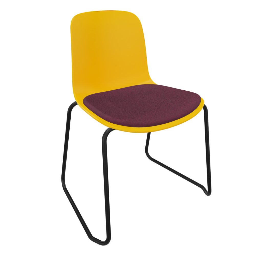 Yellow Fluxee Sled Base Chair