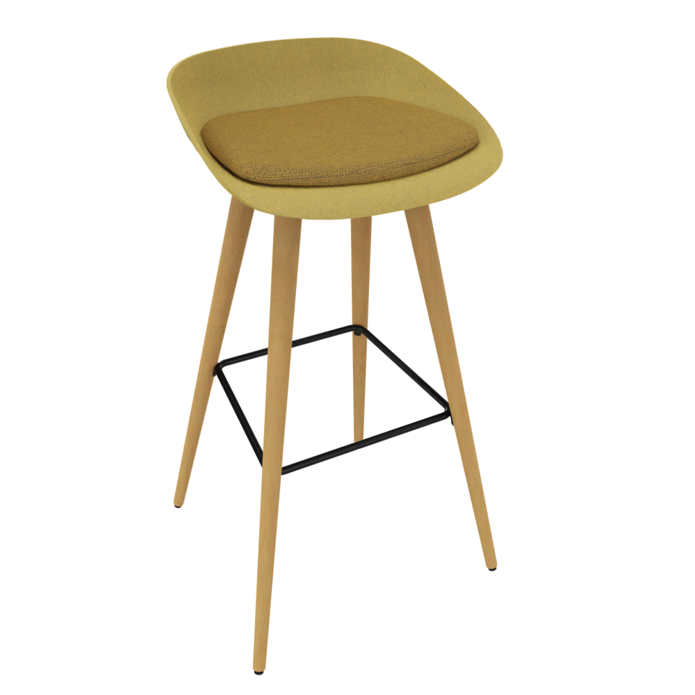 Curry Yellow Veeda Wooden Stool