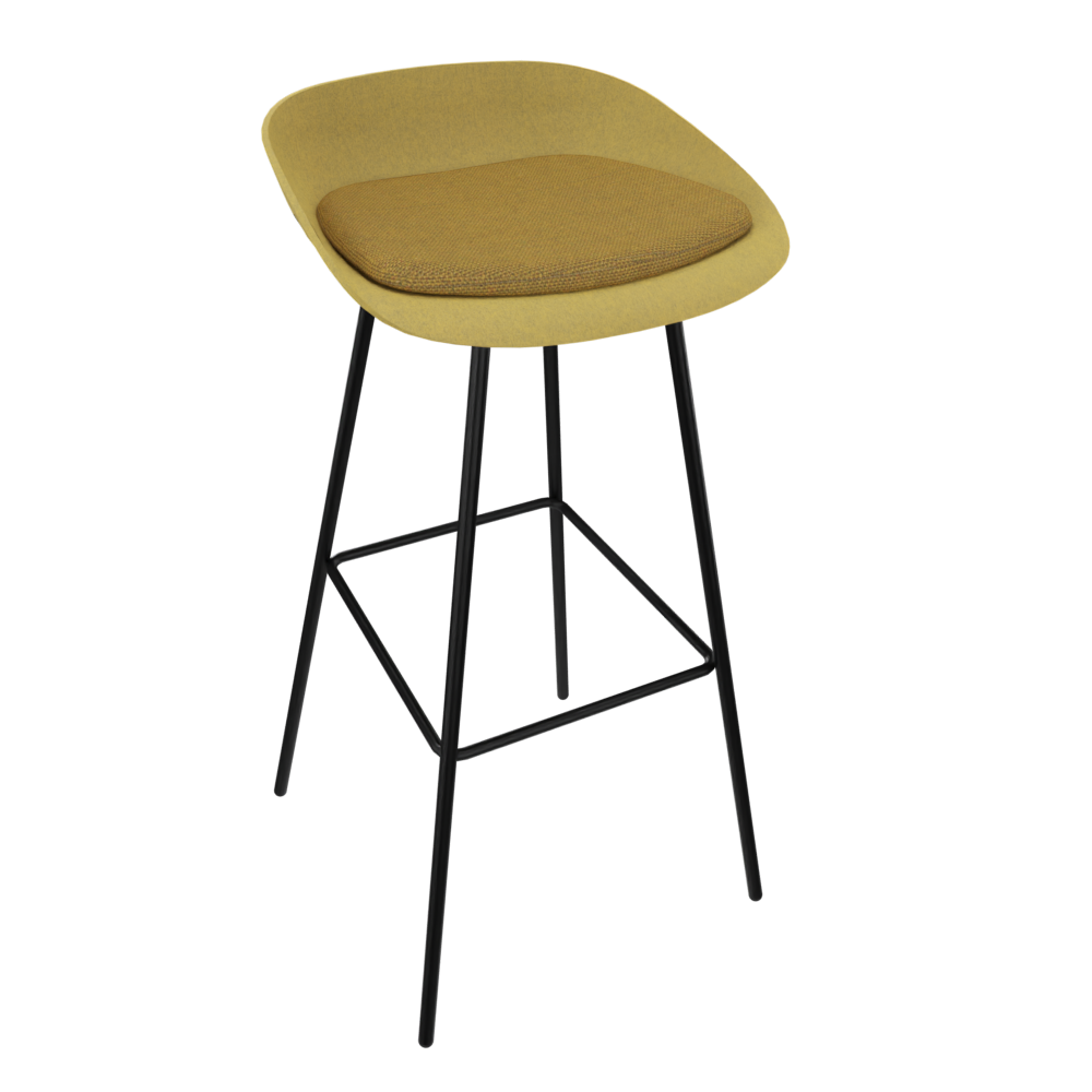 Curry Yellow Veeda Metal Stool