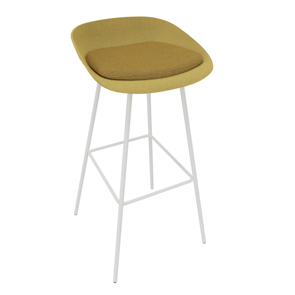 Curry Yellow Veeda Metal Stool