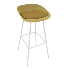 Curry Yellow Veeda Metal Stool