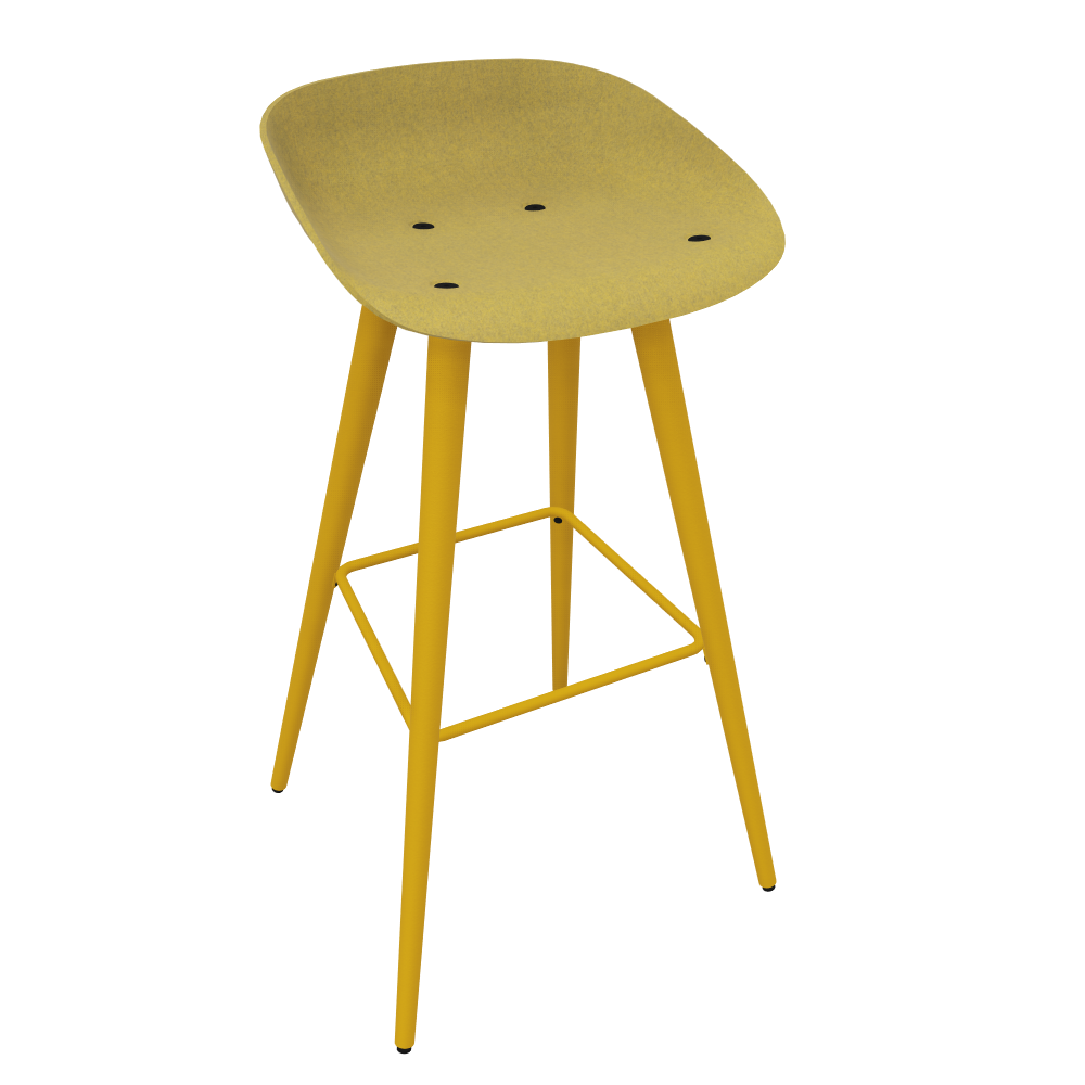 Curry Yellow Veeda Wooden Stool