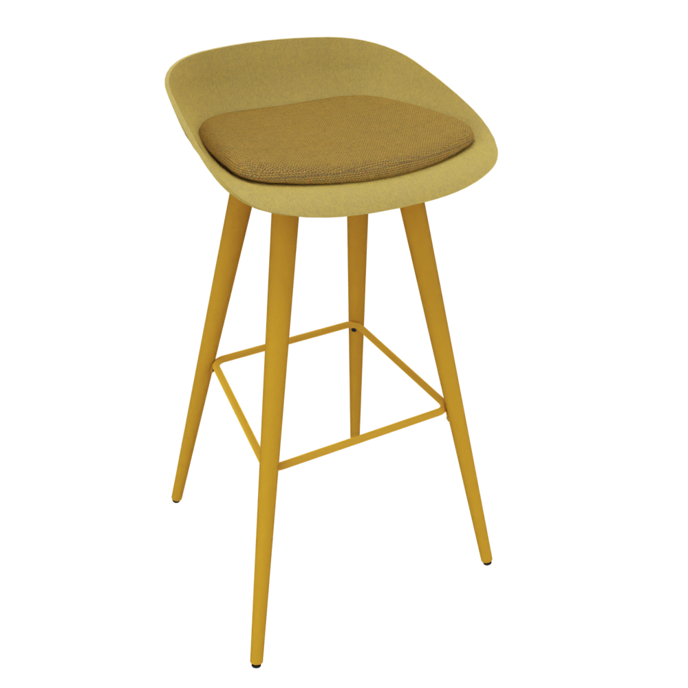 Curry Yellow Veeda Wooden Stool